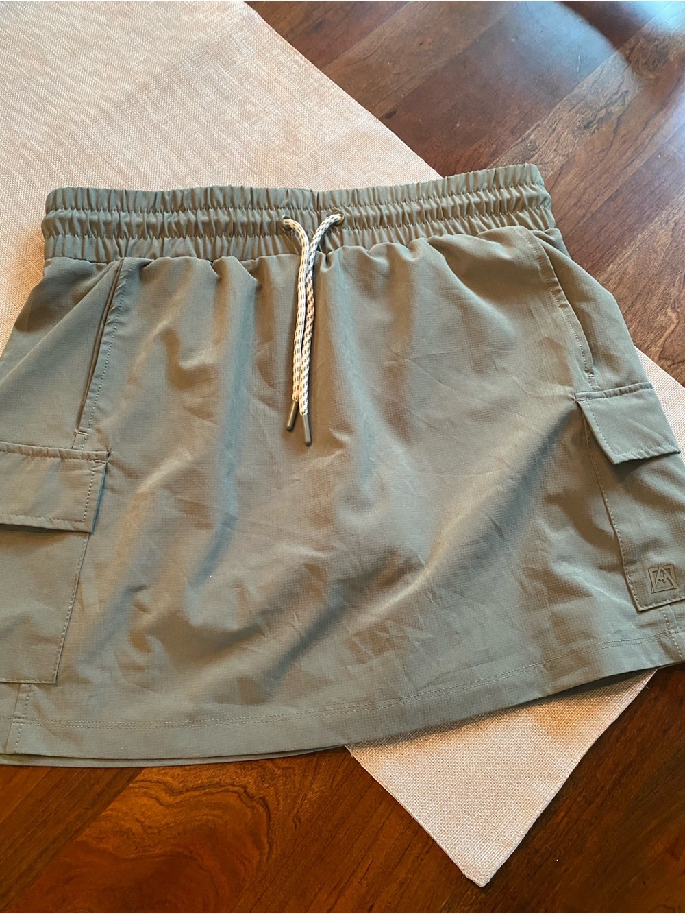 Avalanche Olive Cargo Drawstring Shorts